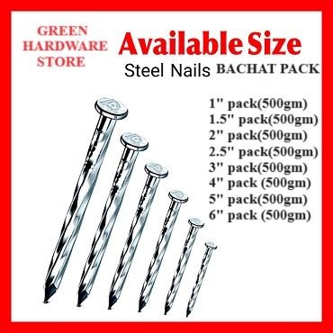 50Pcs Steel Nails Pack