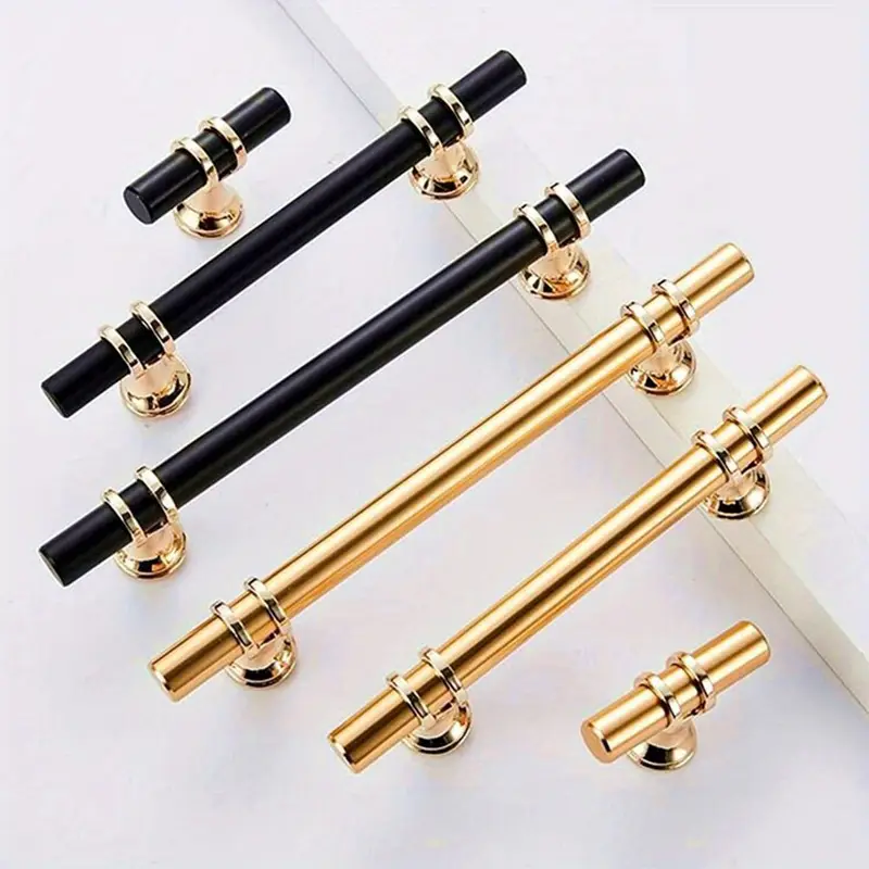 Satin Black Gold Handles